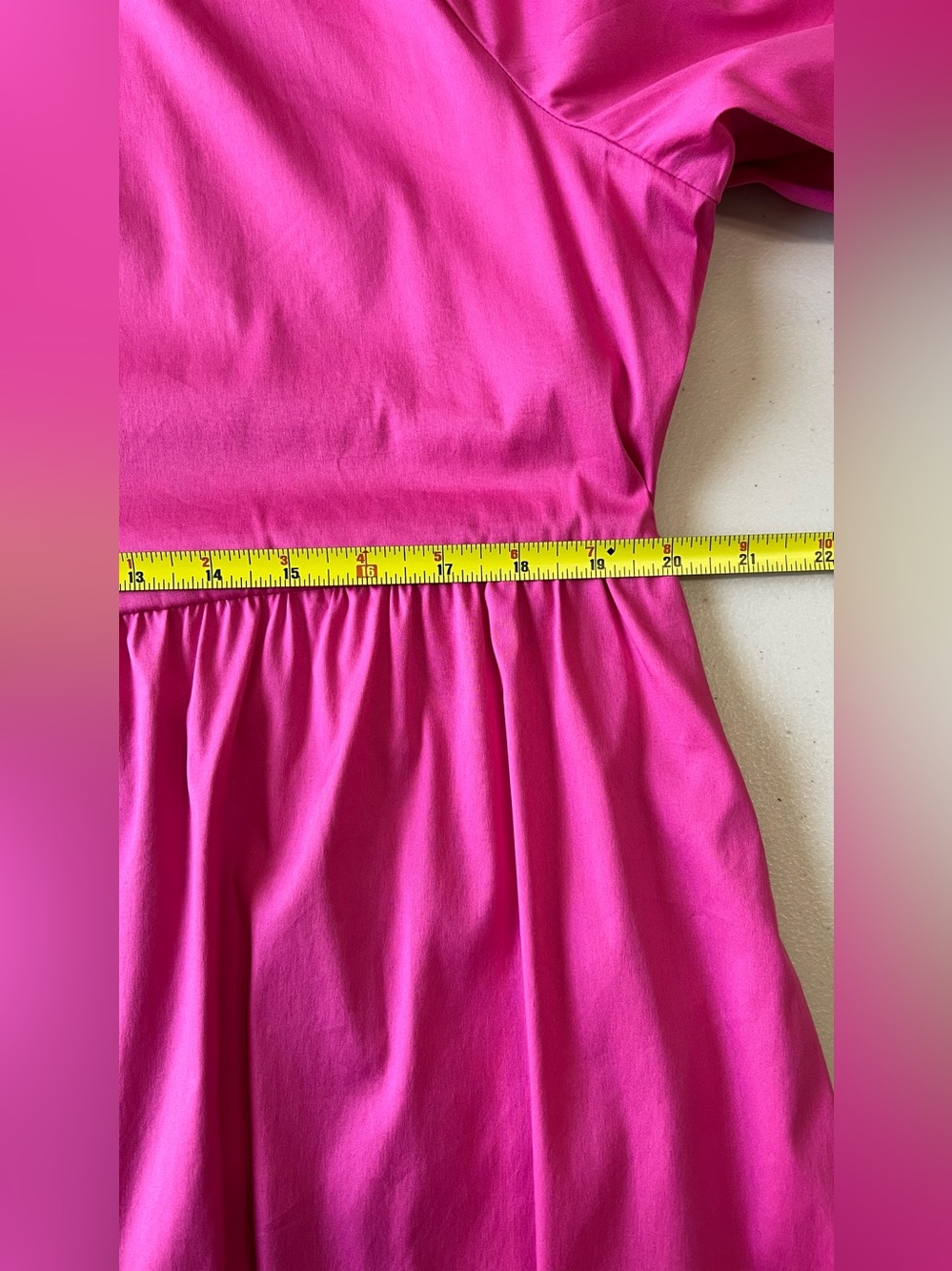 Chico’s Bahamian Pink Balloon Sleeve Tiered Dress Size 1 US 8 - Picture 6 of 13